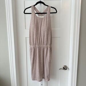 Prana Womens Foundation Dress Abstract Print Racerback Built-in Bra L Hiking